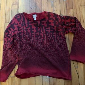 Diesel Burgundy Graphic spellout sweatshirt‎ Women's Sweater